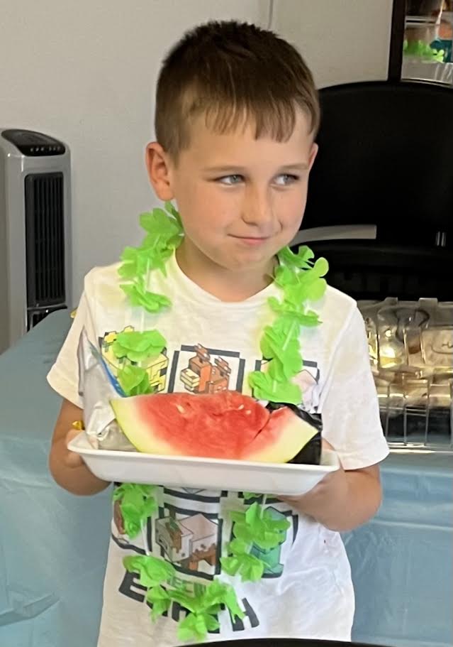 Child eating Watermelon