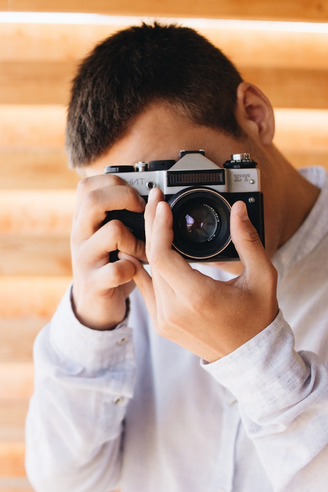 Person behind a camera