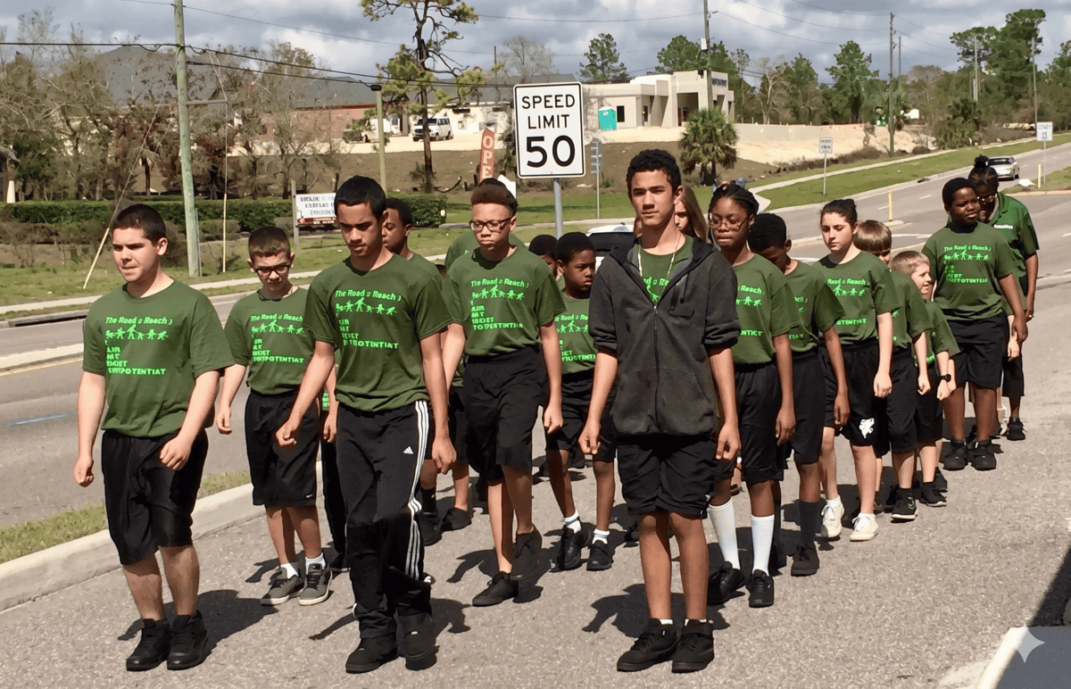 For Each 1 Reach 1 Boot Camp marching